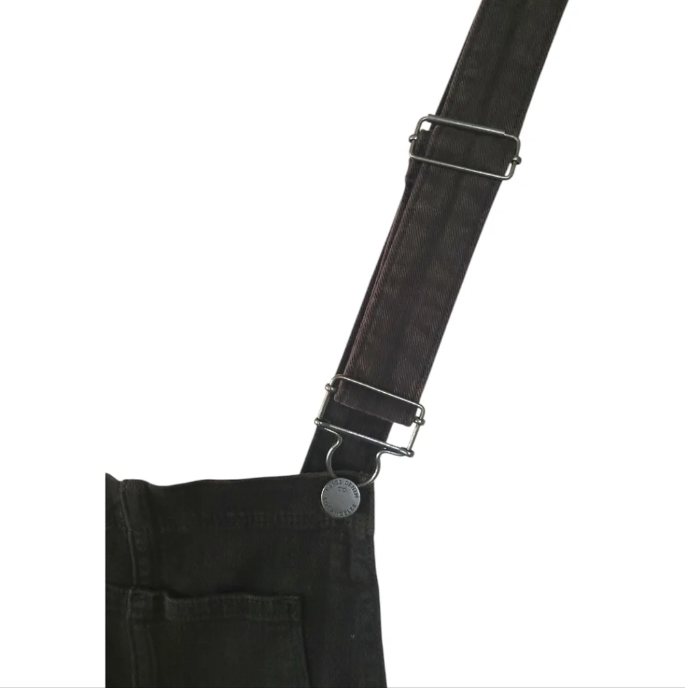 PAIGE Sierra High Waist Denim Overalls Vintage Black 24 ASO Olivia Palermo - Picture 8 of 16